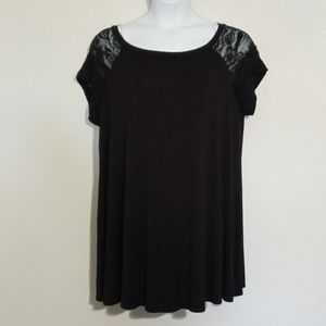 Pink Blush black midi dress